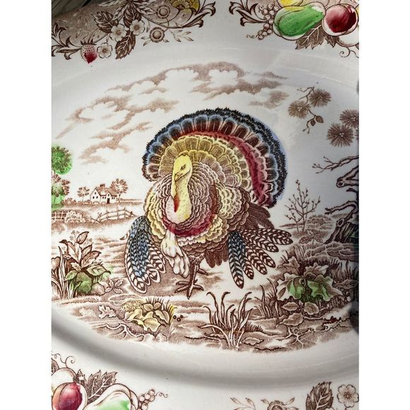 Vintage turkey platter. EUC. No chips - Picture 2 of 7